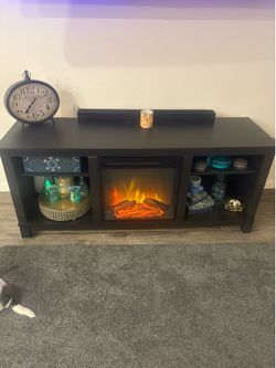 TV stand with heater