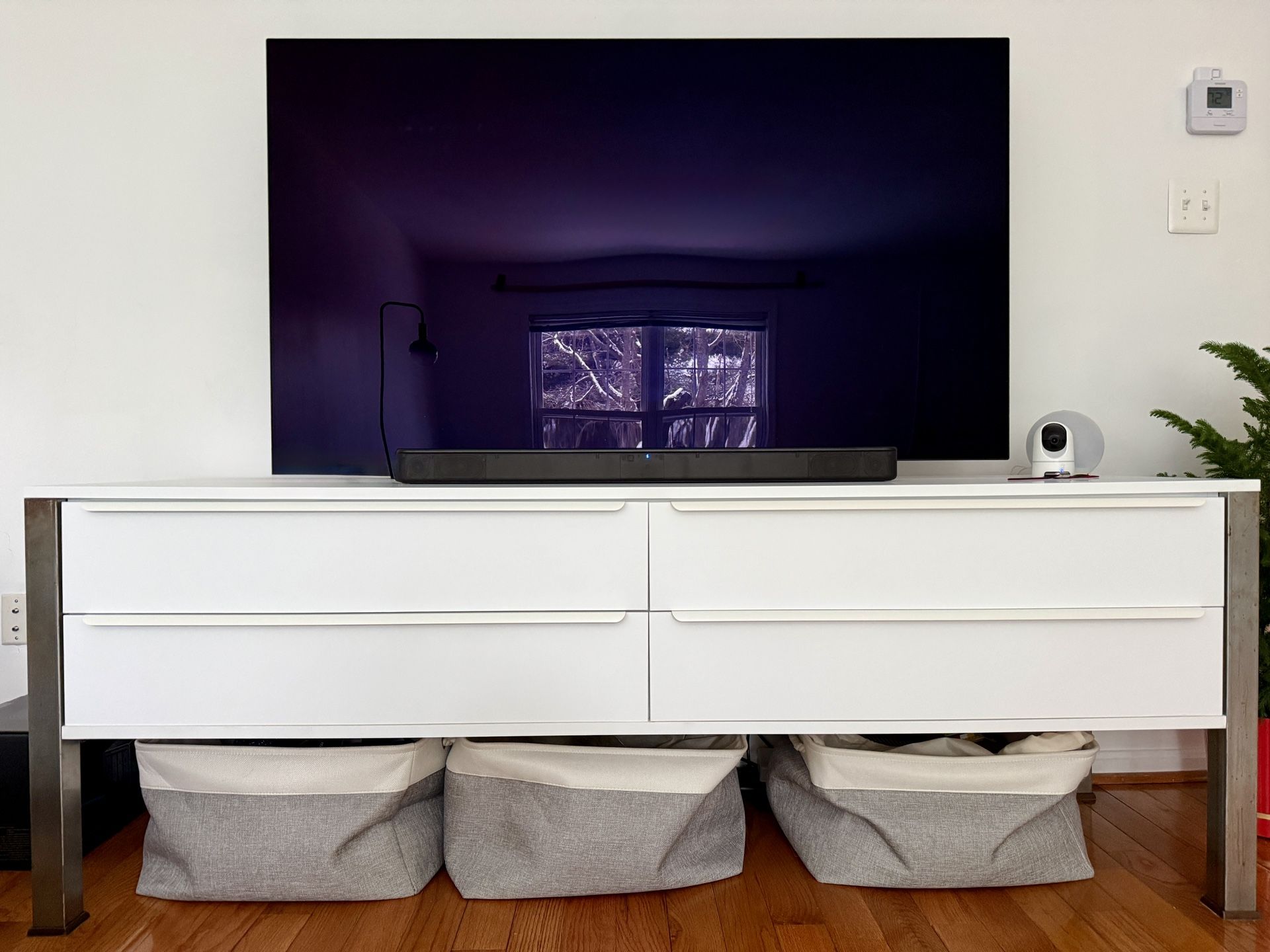 Custom Modern 4-Drawer Storage Cabinet – Metal Legs – 76.5” Long