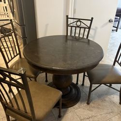 Have Marble Dining Table Or Entry 4 Chairs 