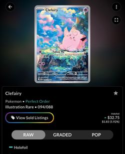 Clefairy IR (Raw Card) (in a Toploader) (Mint Condition)