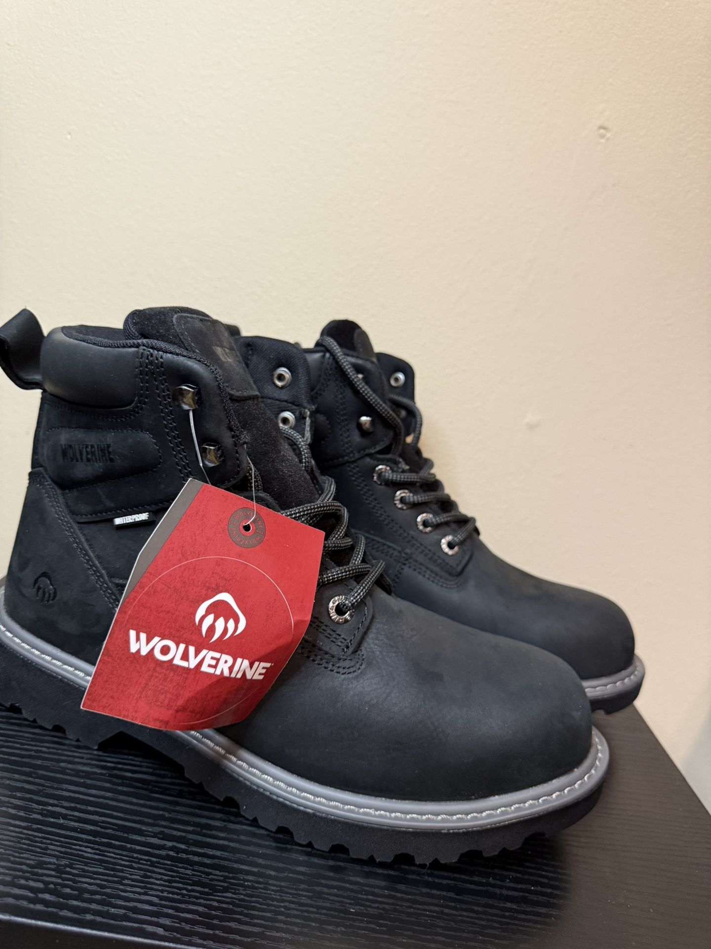 Wolverine Men’s Black Floorhand Waterproof 6" Work Boot (W10691) Size 9EW