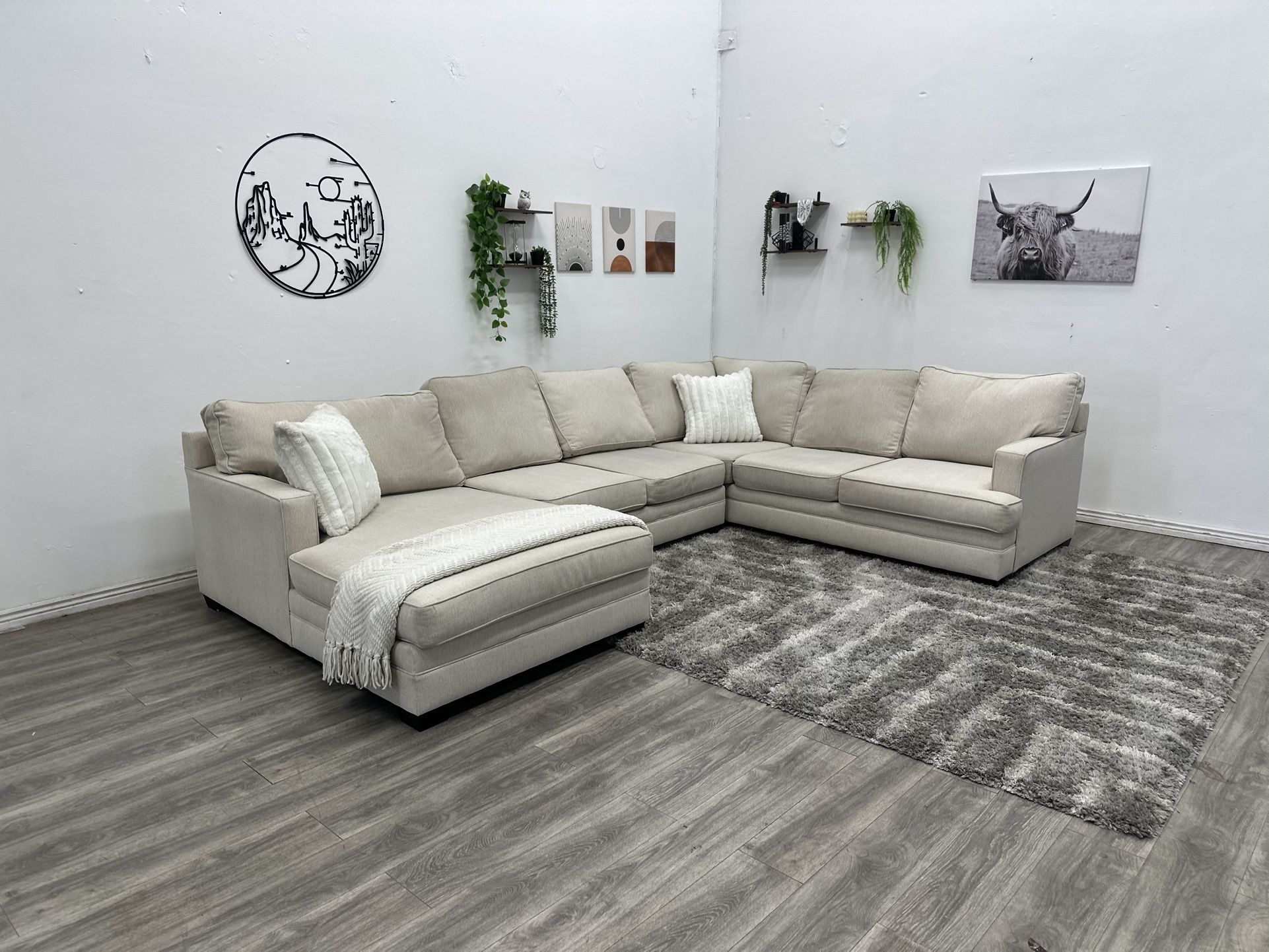 Cream Sectional Couch - Free Delivery