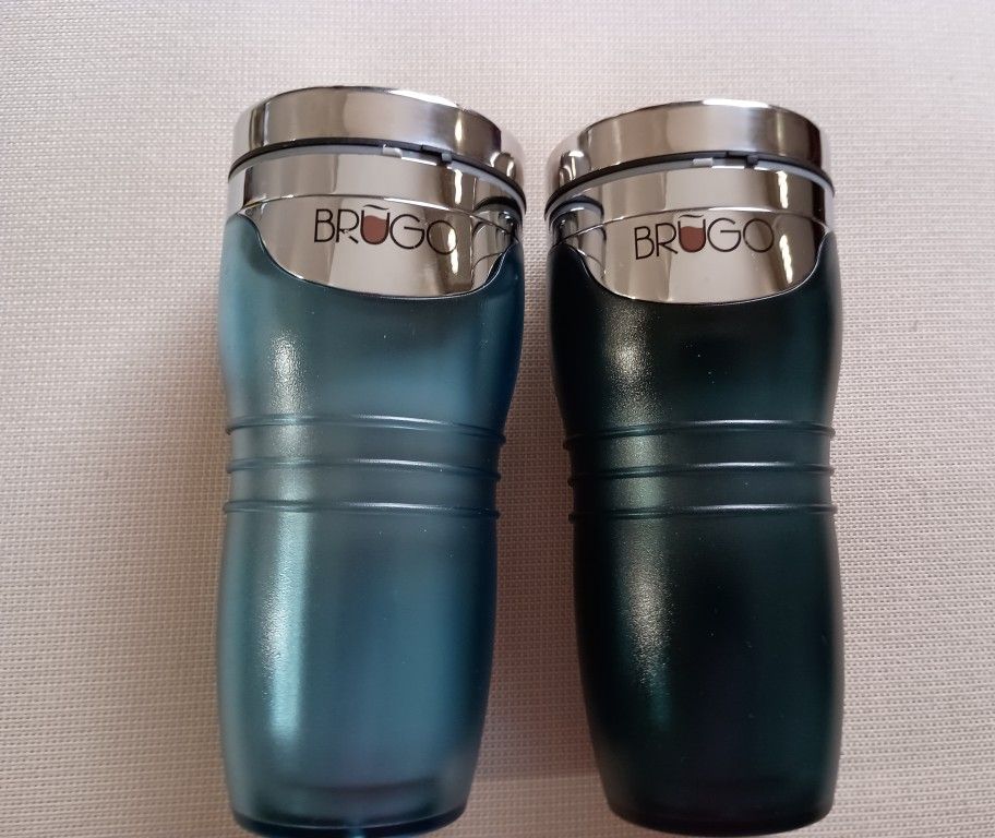 BRuGo Leak Proof Temperature Control Travel Mugs. Retail $45 Each.