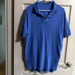 Polo Ralph Lauren Polo Shirt Men Size Large Blue Cotton