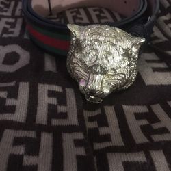 Gucci Tiger Head Belt 