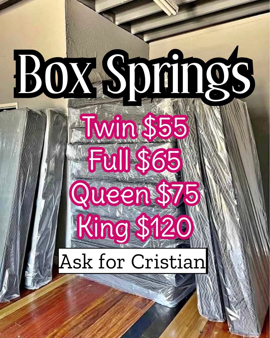Box Springs Twin box Full box Queen box King box Bases para colchon Box spring