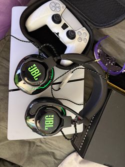 PlayStation 5 with JBL quantum headphones