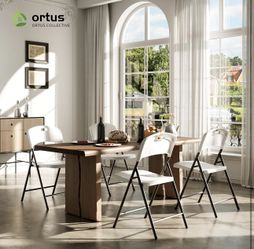 Folding Chairs, 600lbs Capacity, Heavy-Duty Commercial Stackable Plastic Foldable Chairs for Indoor/Outside, Office, Kitchen, Party, Patio
