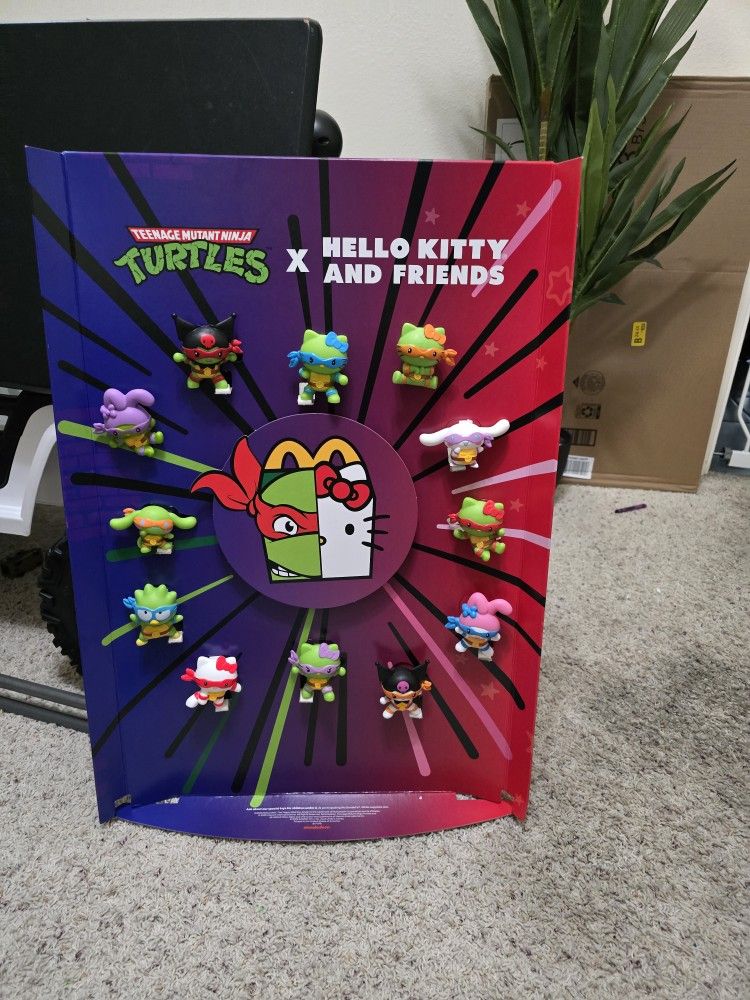 Mint Display With Mcds Tmnt X Hello Kitty Collection