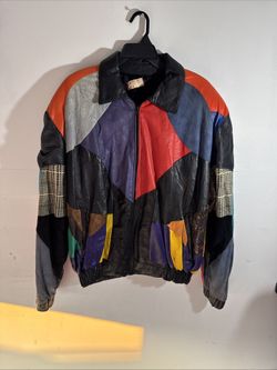 🔥 Anne M. Towers Patchwork Leather Jacket – Vintage 80s/90s – RARE
