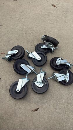 4 inches Lot of 9 Swivel Caster Wheels with Stem