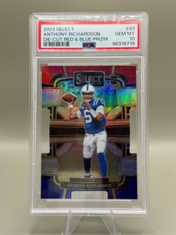 Panini Select 2023 Concourse Anthony Richardson #43 Red Blue Prizm PSA 10 RC