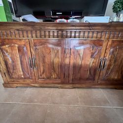 PREMIUM TV Stand - Console - Credenza  (Real Wood) 