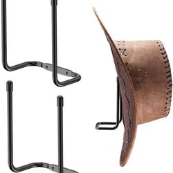 Fikoksol Cowboy Hat Rack for Wall, [2-Packs] Cowboy Hat Racks Display Hooks, Western Hat Straw Hat Wide Brim Hat Organizer, Hat Hanger for Wall Space 