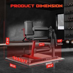 New Leg Extension and Curl Machine, 4 in 1 Lower Body Workout Machine， Adjustable Leg Curl Machine with Plate Loaded, Leg Extension Machine with Exerc
