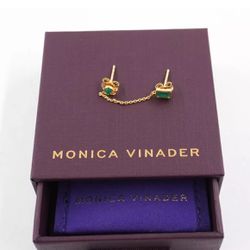 Monica Vinader Mini Gem Chain Stud Single Earring