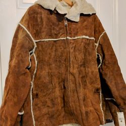 Wilson leather Jacket (real leather) with detachable hoodie