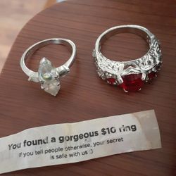 2 Rings. Size Approx. 10
