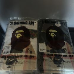 Bape Tees, burberry print 
