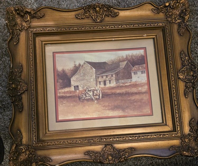 Watercolor Print Barn With Canon