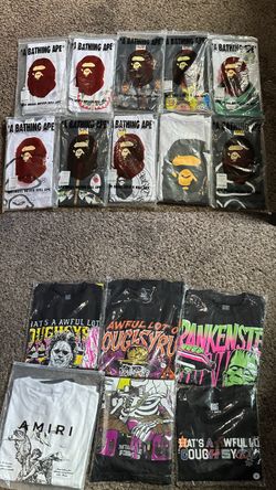 BAPE & Amiri Graphic T-Shirts Lot
