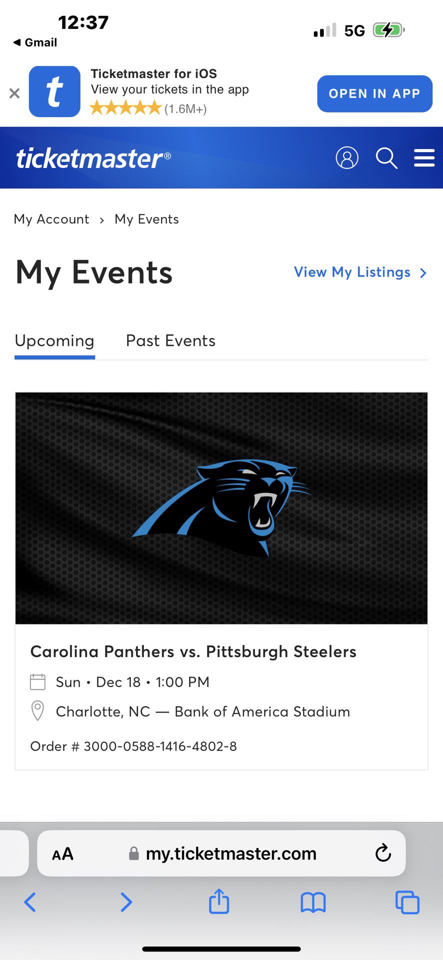 Panthers & Steelers Game