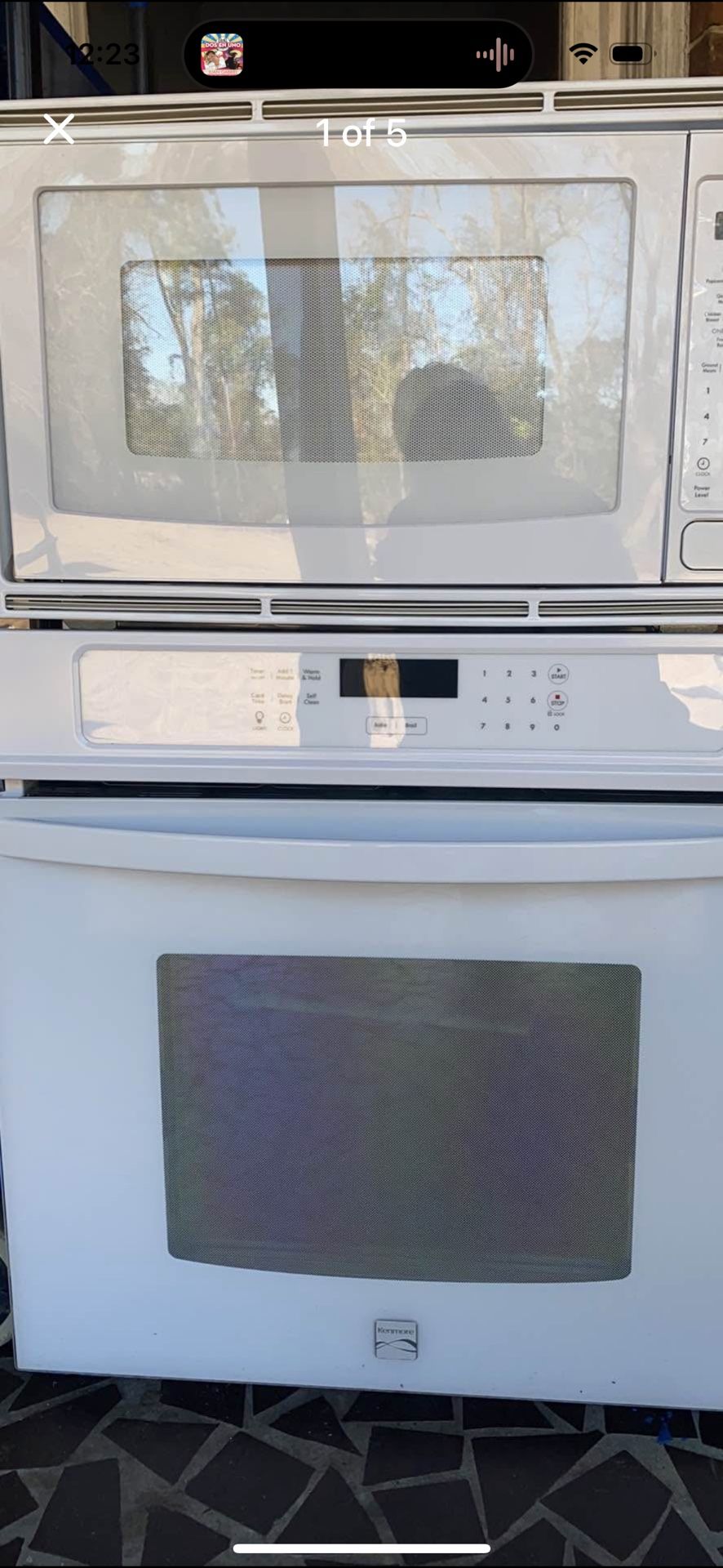 White Combo Kenmore Over /microwave