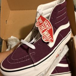 Burgundy (grape wine) Sk8-Hi Vans Shoes 