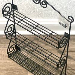 🧂🌶️ Metal 3-Shelf Spice Rack, Countertop or Hang on Wall (brand new)