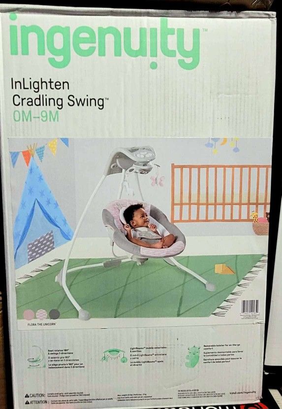 Ingenuity Baby Girl Unicorn swing