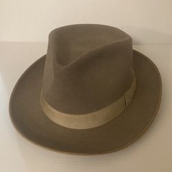 Vintage Penney's Marathon Felt Fedora Hat Mens 7 1/8 Used. See photos for condition. 