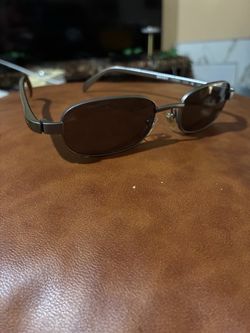 DKNY vintage Metal Frame Rectangle Sunglasses Brown Lenses