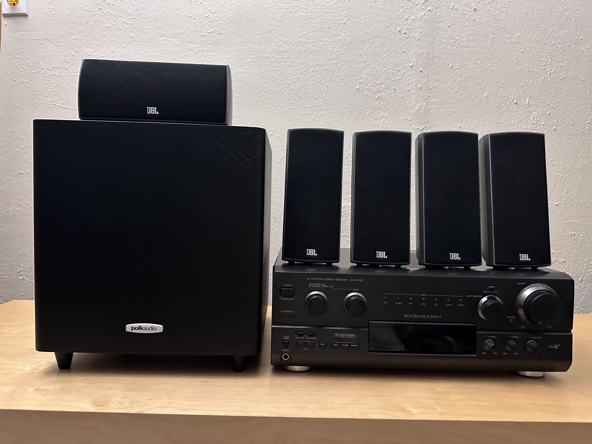 Technics SA-AX720, Polk Audio RM705 ,JBL150sicen, JBl 150sidsat