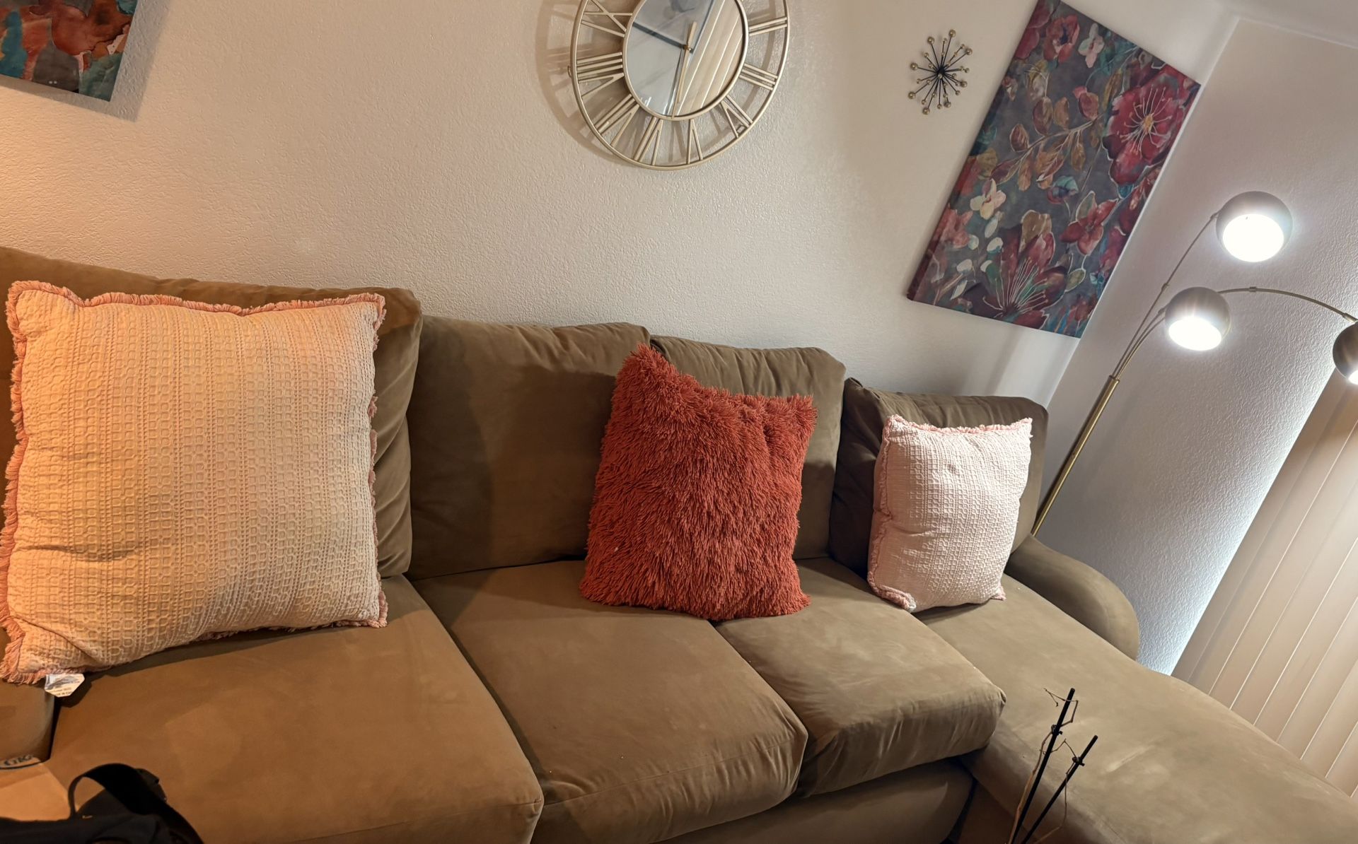 Family Couch With Ottoman