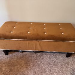 Burnet Orange Storage Bench