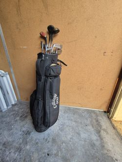 Vintage Golf Club Set w/ Bag – PowerBilt Woods + Mixed Irons – Classic Look