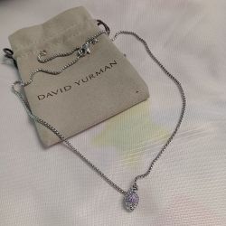 David Yurman Skull Sterling Silver Necklace 