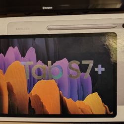 Galaxy Tab S7+ 12.4 Inch Screen. Mint Condition Like New. Keyboard Folio and Glass protector 