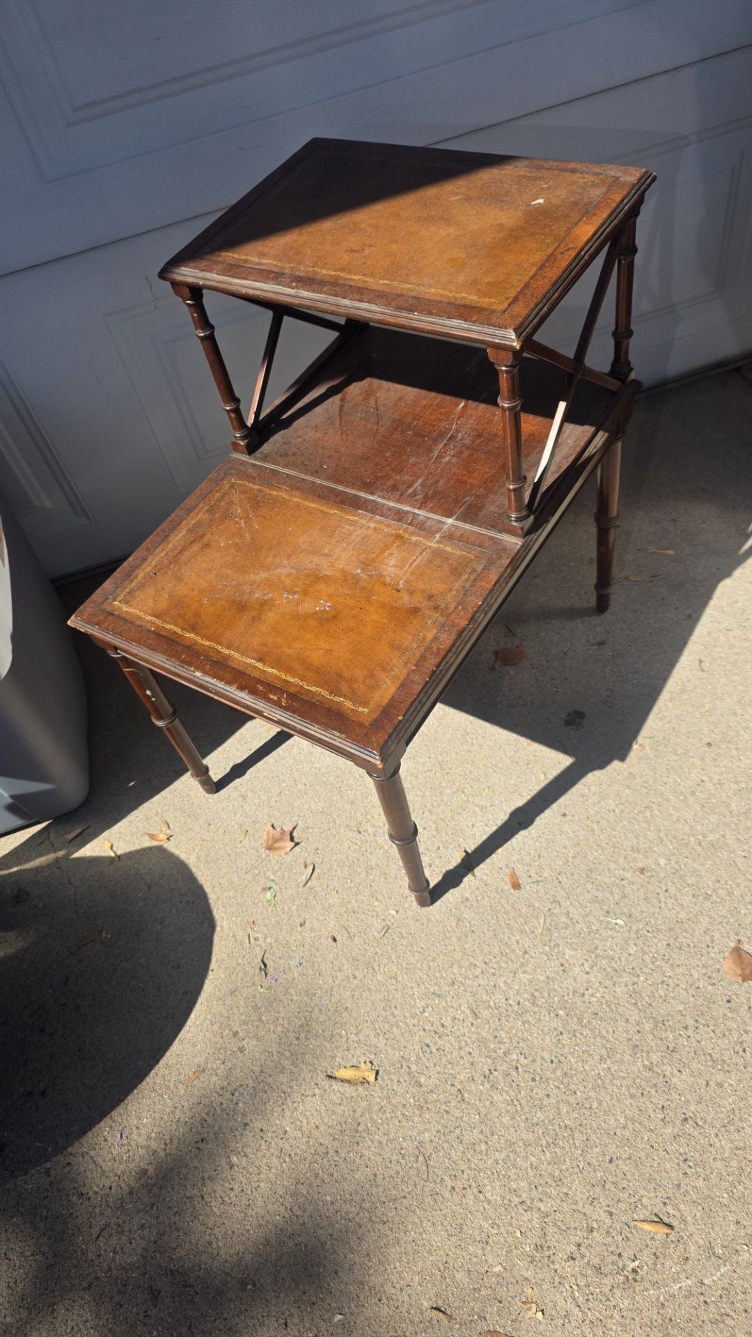 Antique 2 Tier End Table