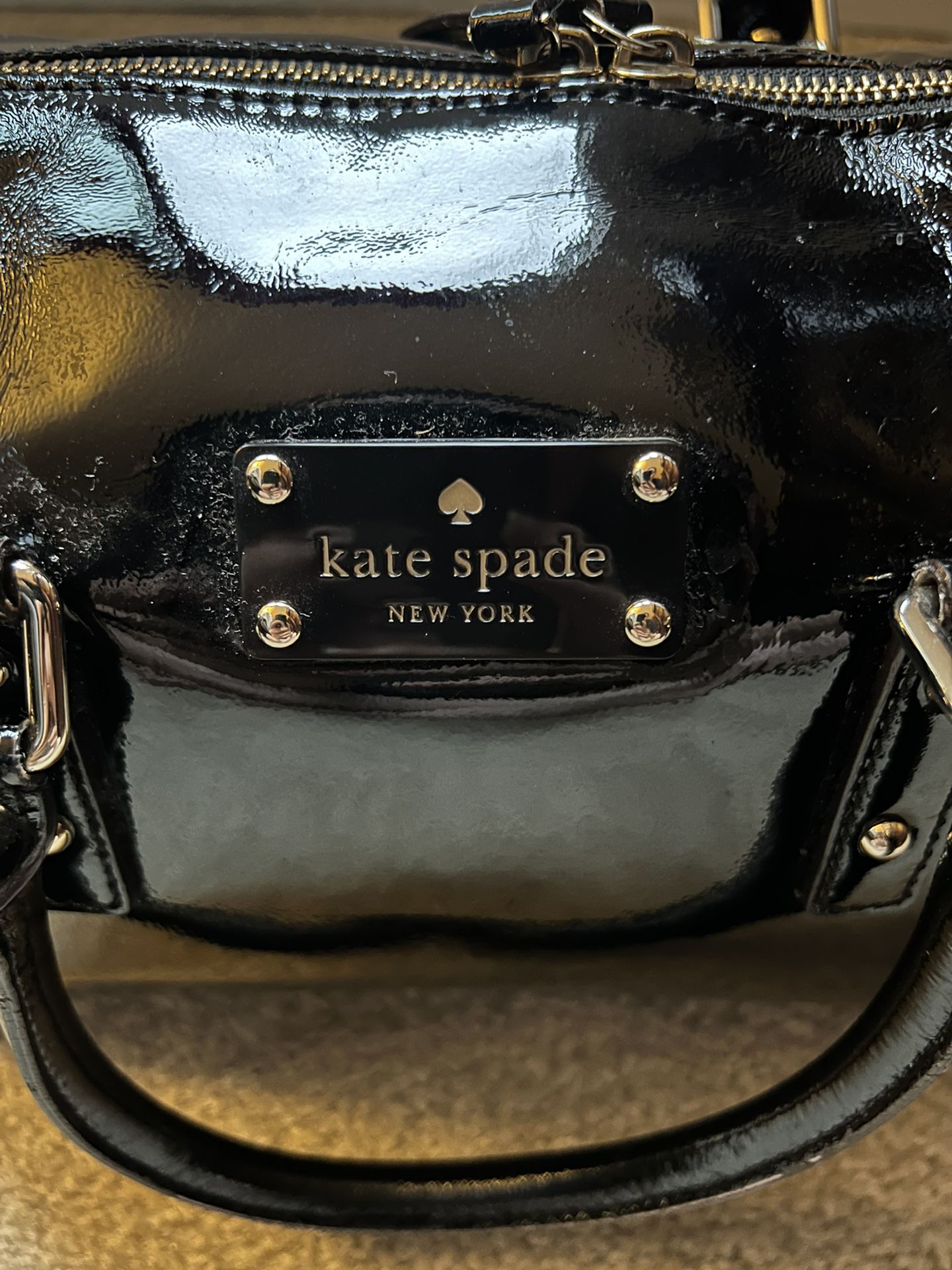 Kate Spade Melinda Flicker Black Patent Leather Satchel
