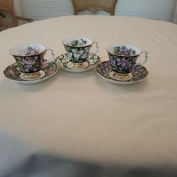 Royal Albert Bone China - Set Of 3 Cups & Saucers