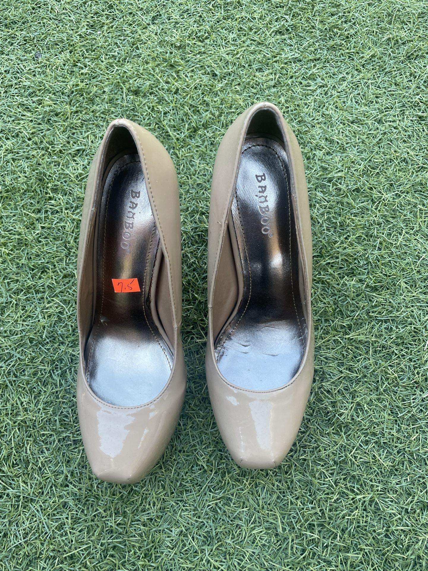 Bamboo platform heels