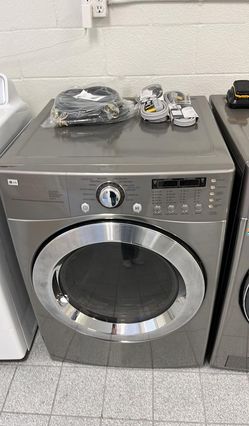 LG Front Load Washer & Dryer Set – Steam + Sensor Dry, Graphite Steel