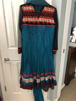 Beautiful Blue Silk Salwar