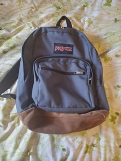 Jansport leather bottom backpack blue
