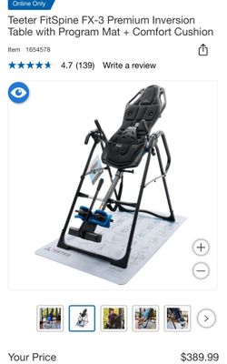 Inversion table – never been opened