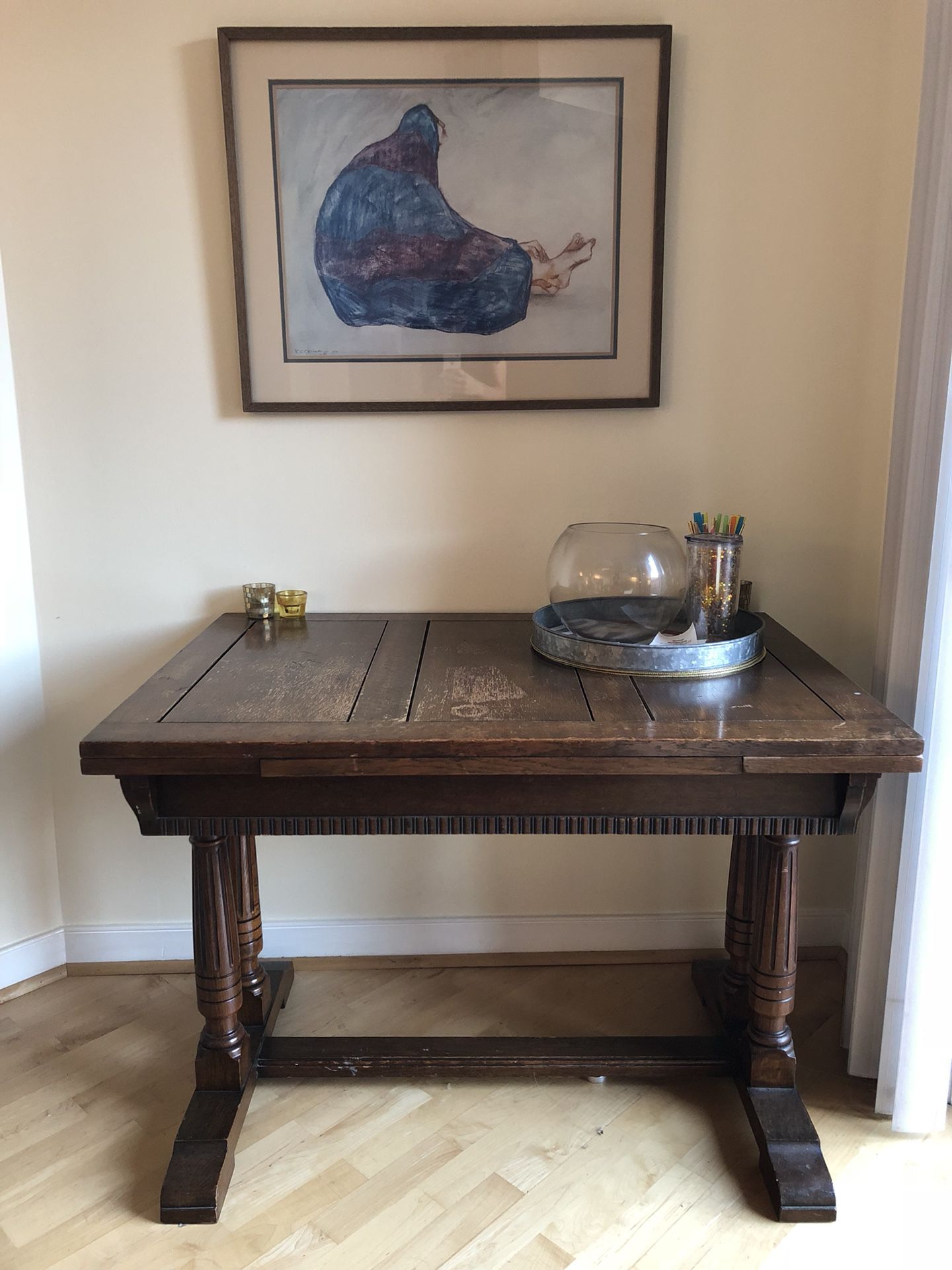 Vintage wood dining table/desk