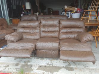 Recliner couch leather