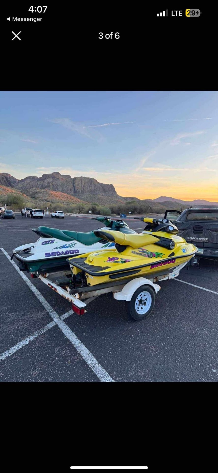 1997 / 1998 Seadoo Jet skis And Trailer