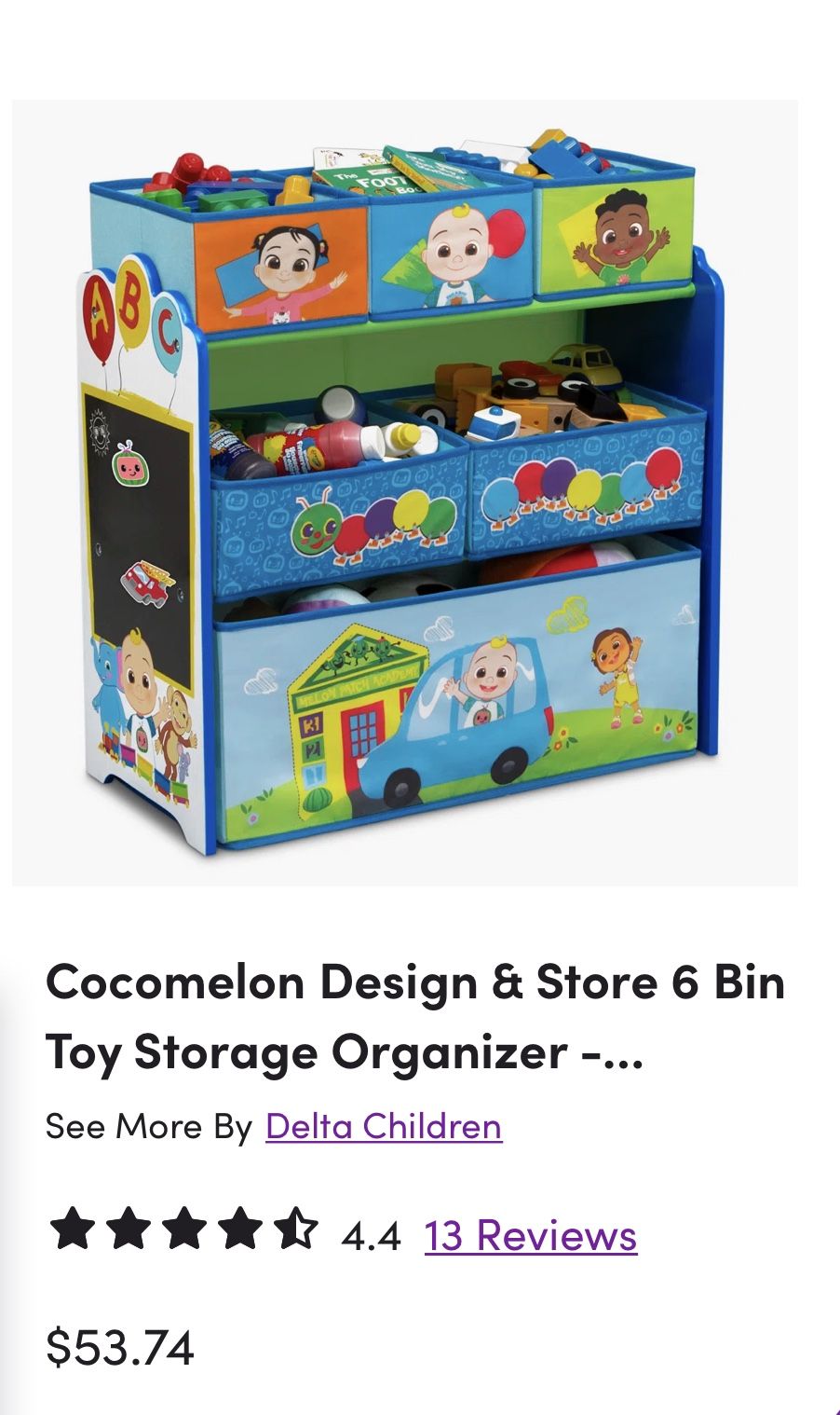 Cocomelon Storage Bin Kids Storage Toys